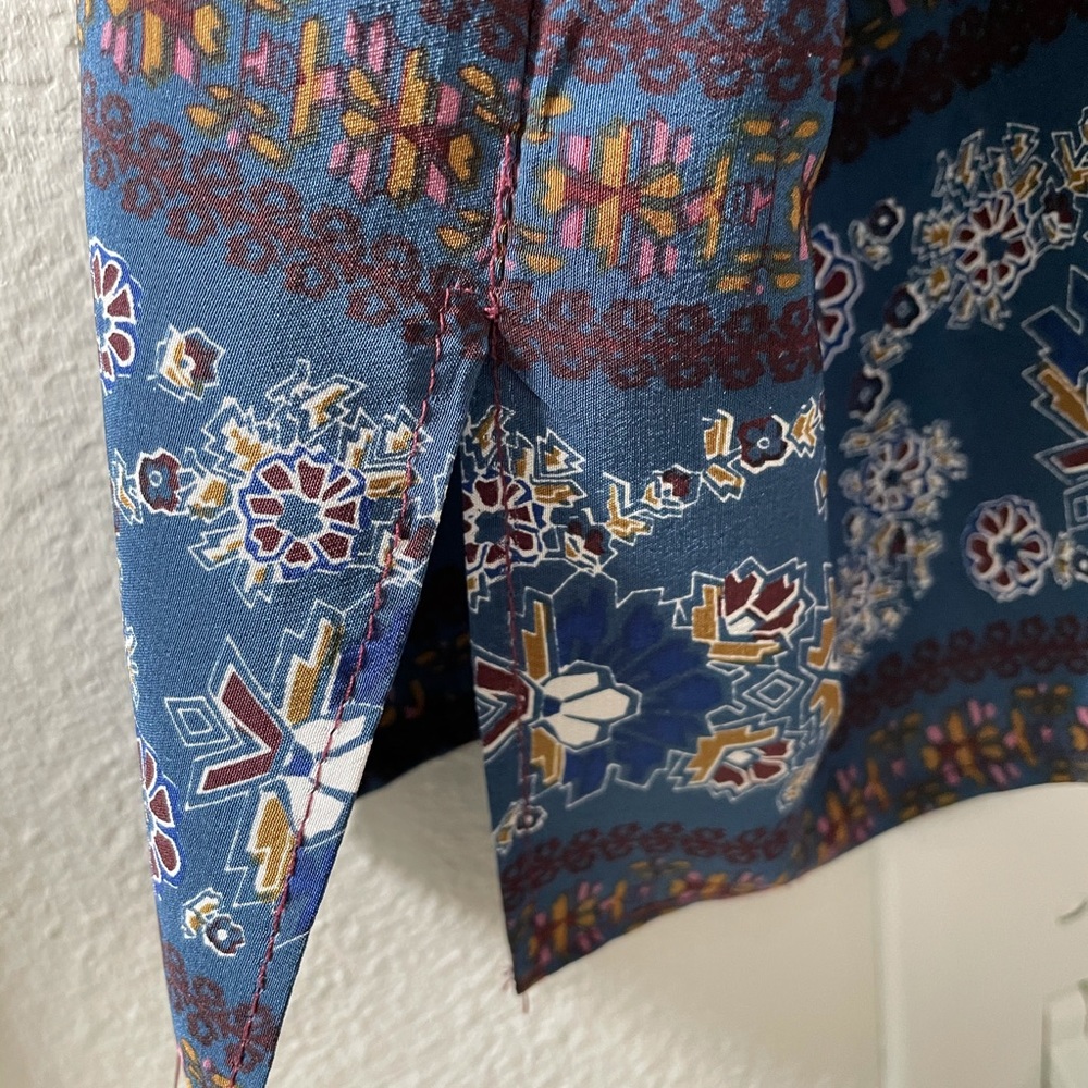 SEA NEW YORK Silk Vegetal Mandarin Blouse 4 $258 - Picture 9 of 10